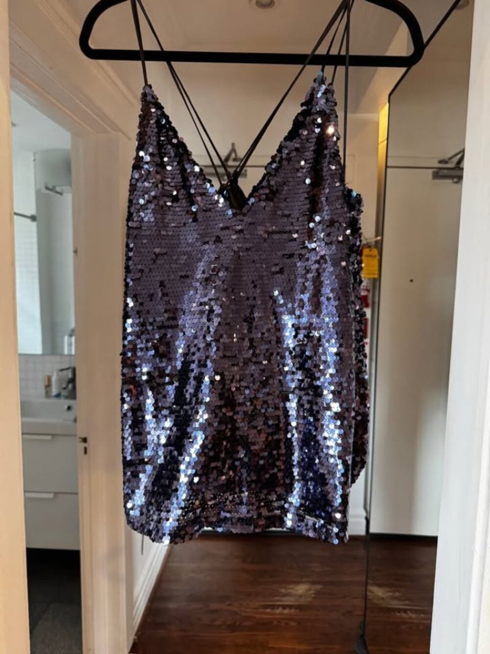 Zara TRF Collection - Navy Blue Sequin Tops - 2 available